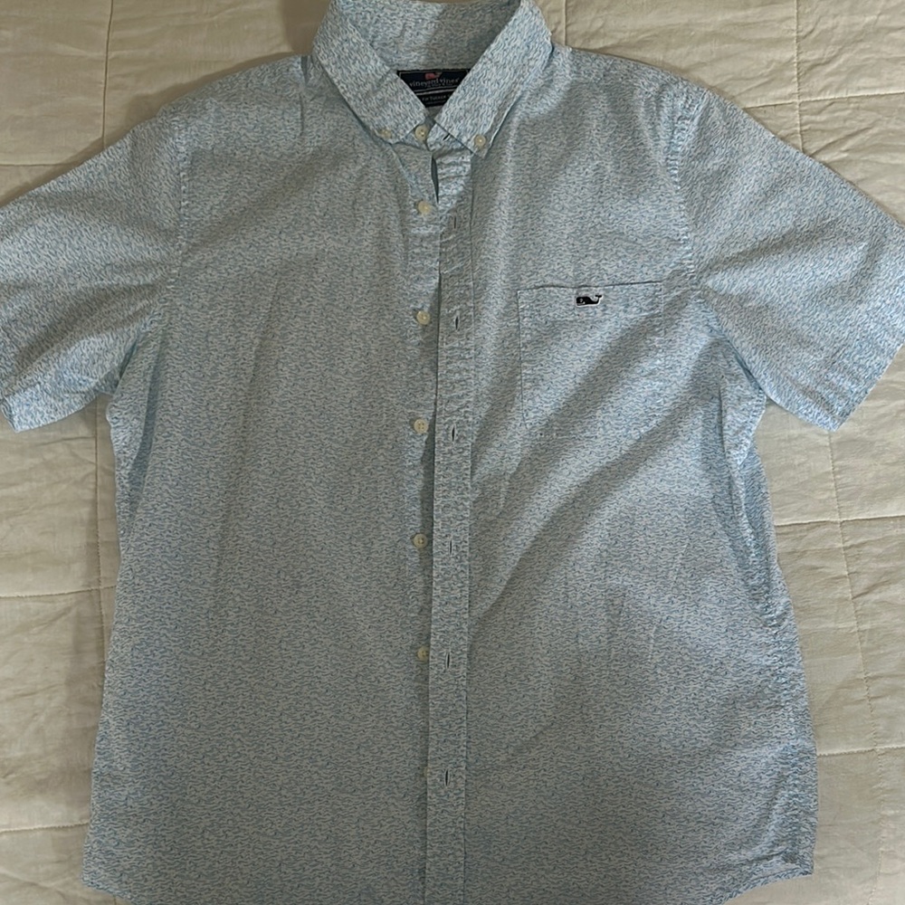 Vineyard Vines Blue Casual Button Down Shirt